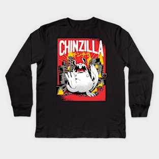 CHINCHILLA MONSTER - CHINZILLA! Kids Long Sleeve T-Shirt